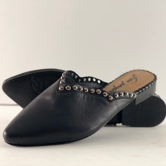 free people leather newport flat